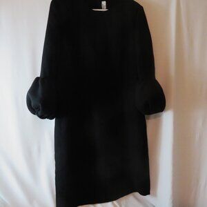 Christian Alta Moda Black Sheath Dress 3/4 Sleeves Size 8